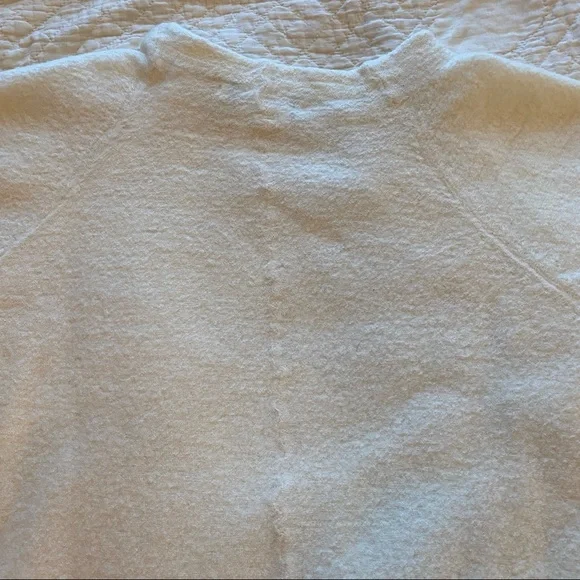 Hope White Oversized Mockneck Unisex Wool Sweater - Picture 12 of 14